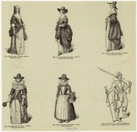 Ретро мода - Английский мужской и женский костюм XVII в.  Женщины и мушкетёр