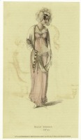 Ретро мода - Английский женский костюм 1810-1819. Розовое платье с палантином, 1810