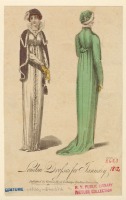 Ретро мода - Английский женский костюм 1810-1819. Лондонская мода, январь 1812