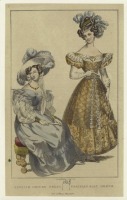 Ретро мода - Английский женский костюм 1820-1819. Английское платье для ужина и парижское бальное, 1829