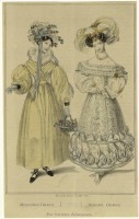 Ретро мода - Английский женский костюм 1820-1819. Утреннее и обеденное платья, 1829