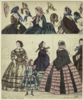 Ретро мода - Женский костюм. Англия, 1850-1859. Платья с пышными юбками, 1858