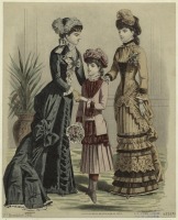 Ретро мода - Детский костюм . Франция, 1880-1889.  Платья для приёмов, 1881