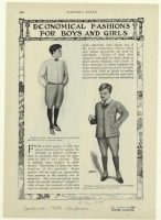 Ретро мода - Детский костюм, 1900-1909. Экономичная мода, 1908