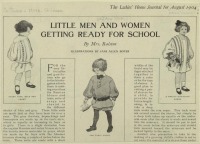 Ретро мода - Детский костюм, 1900-1909. Одежда для школьников, 1904