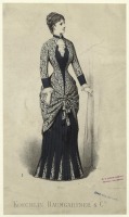 Ретро мода - Женский костюм. Франция, 1880-1889. Элегантный стиль, 1880