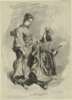 Ретро мода - Японская дама с девочкой, 1858