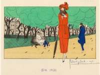 Ретро мода - Костюм 1920-1929. Красный костюм для прогулок