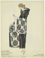 Ретро мода - Костюм 1920-1929. Вечернее манто из бархата