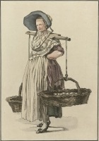 Ретро мода - Региональный костюм. Крестьянка с двумя корзинами яиц