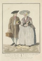 Ретро мода - Батавская Республика. Мужчина и женщина в костюмах Фрисландии