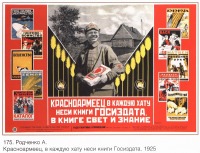 Плакаты - Плакаты СССР: Красноармеец, в каждую хату неси книги Госиздата (Родченко А.)