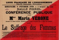 Плакаты - Публичная лекция Марии Верона, 1920