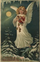 Ретро открытки - Рождественский ангел.
