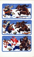 Ретро открытки - Картинки на тему охоты