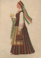 Ретро открытки - Литовские народные костюмы