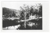Ретро открытки - Открытка. Озеро в городском парке г. Южно-Сахалинск. 1957 г.