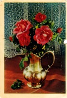 Ретро открытки - Букет роз