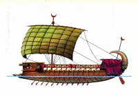 Ретро открытки - Ассиро-финикийский торговый корабль.
