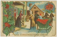 Ретро открытки - Возвращение домой в Рождество