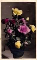 Ретро открытки - Букет роз
