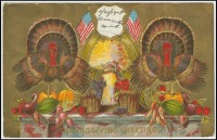 Ретро открытки - Поздравления в День благодарения, 1908