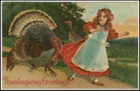 Ретро открытки - Поздравления в День благодарения, 1908