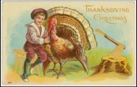 Ретро открытки - Поздравления в День благодарения, 1909
