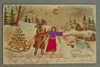 Ретро открытки - Різдвяна листівка. Німеччина. 1900 рік.