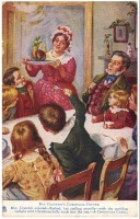 Ретро открытки - Рождественский ужин Боба Крэтчита