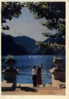 Ретро открытки - На озере Рица