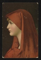 Ретро открытки - Ретро-поштівка.  Портрет жінки. Fabiola. Французський живопис.