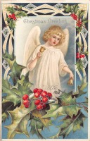 Ретро открытки - Ангел. Рождественские поздравления