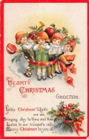 Ретро открытки - Сердечные Рождественские приветствия