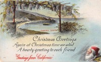 Ретро открытки - Рождественский привет из Калифорнии. Остров Каталина
