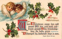 Ретро открытки - С Рождеством и Новым Годом. Ангелы