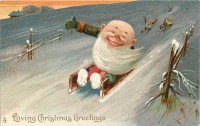 Ретро открытки - С Рождеством. И только ветер свистит в ушах