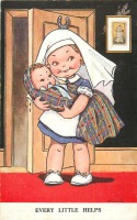 Ретро открытки - Маленькая медсестра