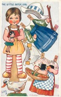 Ретро открытки - Маленькая голландская девочка
