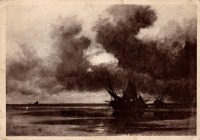 Ретро открытки - Морской отлив в Нормандии