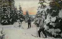 Ретро открытки - Зима в Альпах