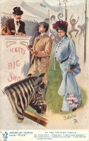 Ретро открытки - В загородном цирке