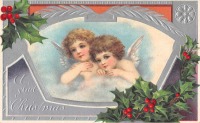 Ретро открытки - Рождественские ангелы и херувимы