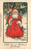 Ретро открытки - Санта Клаус в Сказочной стране