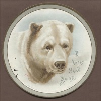 Ретро открытки - Счастливого Нового Года. Полярный медведь