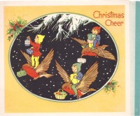 Ретро открытки - С Рождеством и Новым Годом. Дети и малиновки