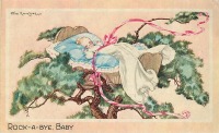 Ретро открытки - - Баю-бай, детка, на вершине дерева