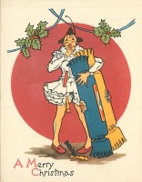 Ретро открытки - Весёлый Рождественский клоун