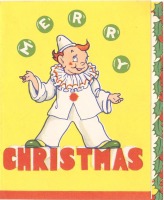 Ретро открытки - Весёлый Рождественский жонглёр