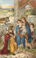 Ретро открытки - Рождение Иисуса Христа